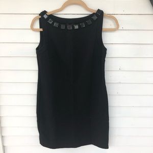 Talbots Black Sleeveless Jewels Shift Dress